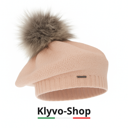 BONNIE - Berretto Donna Invernale in Lana Merino con Pompon