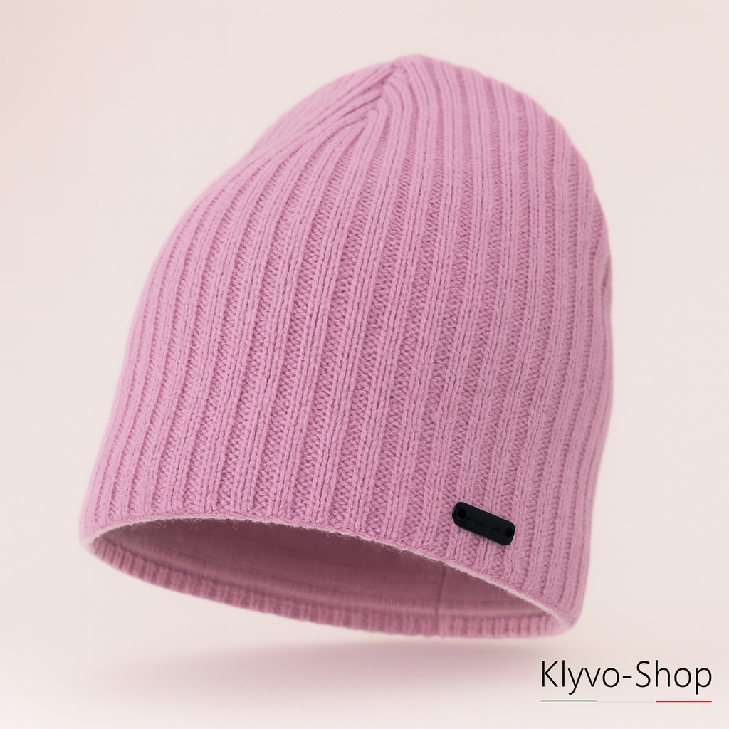 SOLETTA - Berretto Donna Invernale in Lana Merino con fodera in pile elegante.