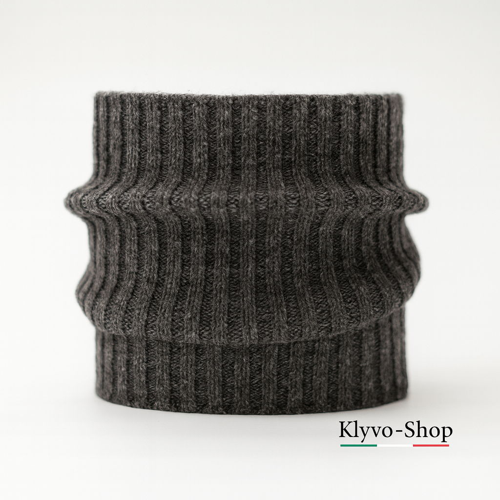 BESTA Donna -Sciarpa ad anello in lana merino – calda, elegante e morbida