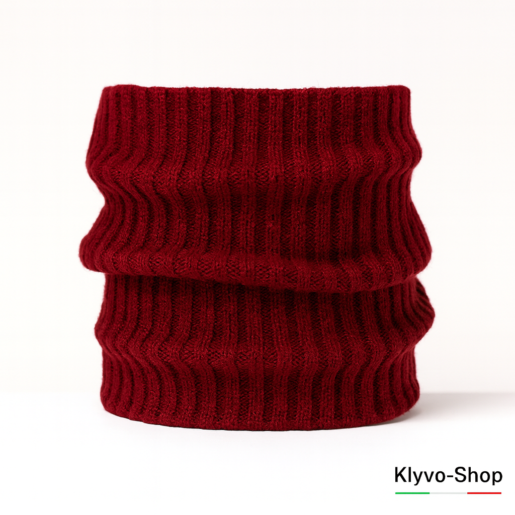 BESTA Donna -Sciarpa ad anello in lana merino – calda, elegante e morbida