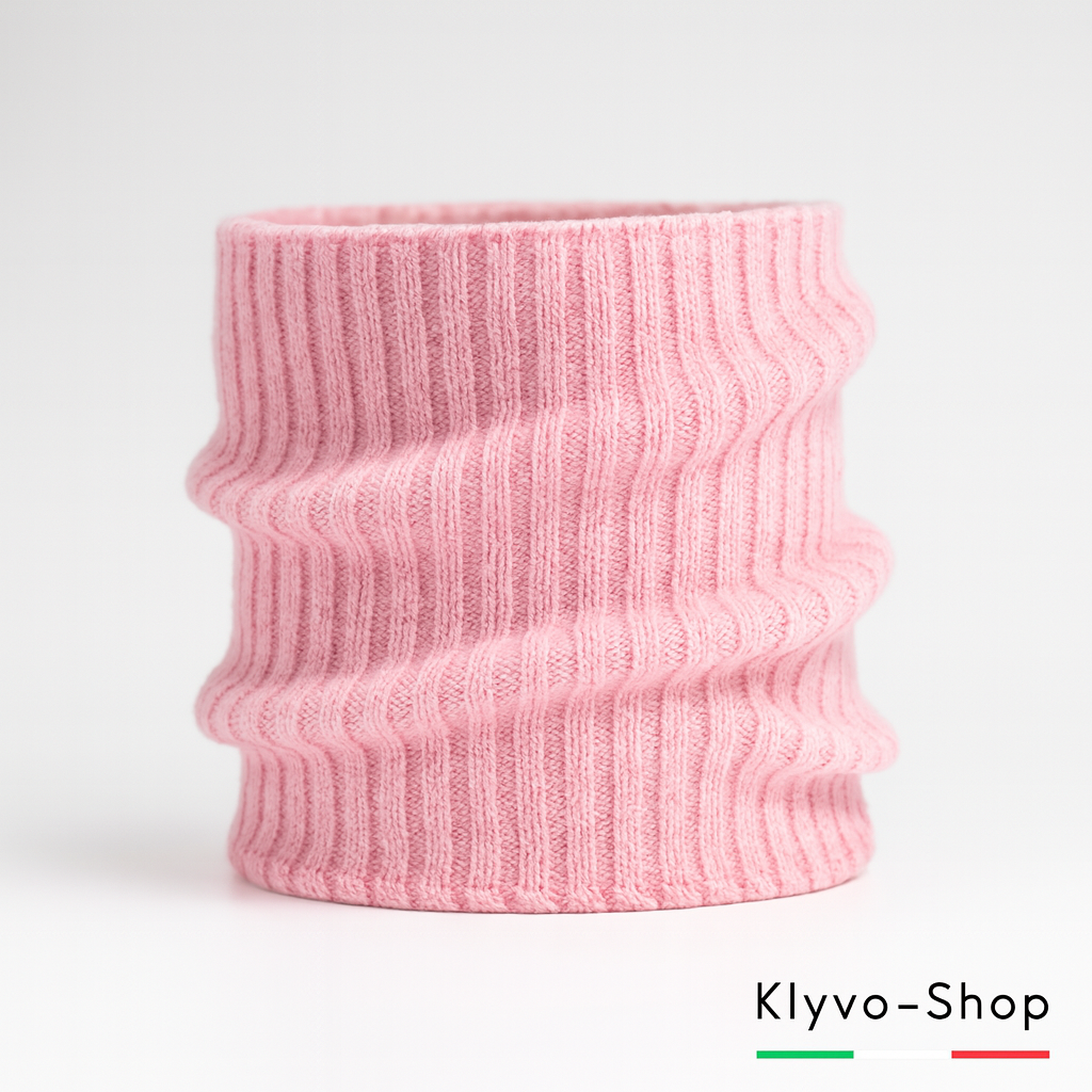 BESTA Donna -Sciarpa ad anello in lana merino – calda, elegante e morbida