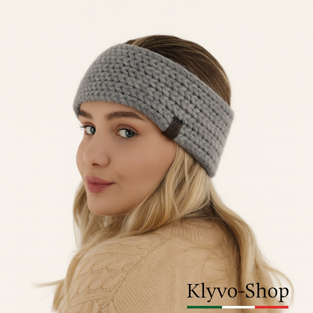 ALEXIS - Fascia per Capelli Donna, Invernale in maglia a coste, calda, elegante ed elastica