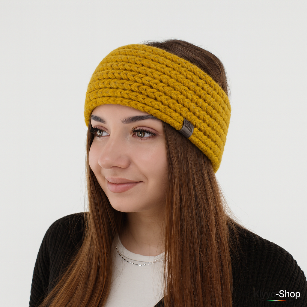 ALEXIS - Fascia per Capelli Donna, Invernale in maglia a coste, calda, elegante ed elastica