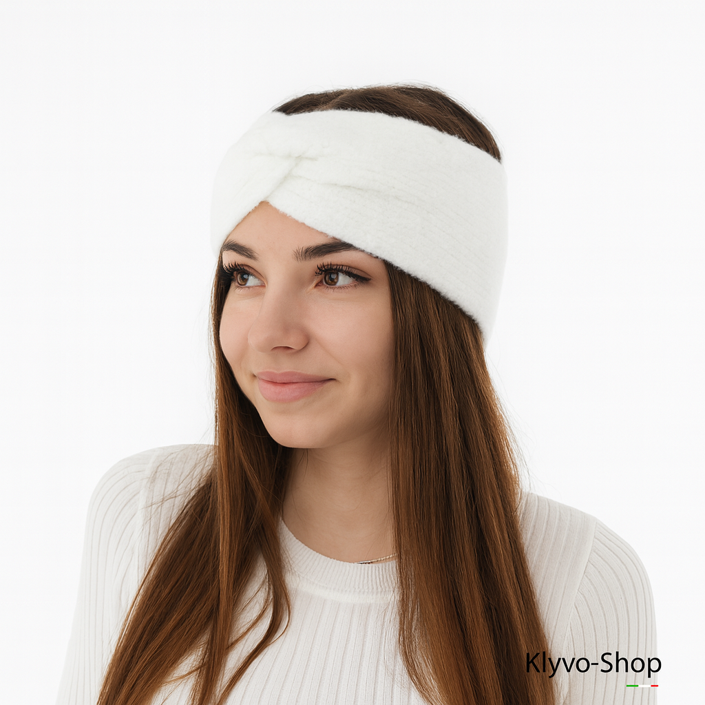 FLORENCE - Fascia per capelli Donna invernale, morbida, elegante e confortevole.