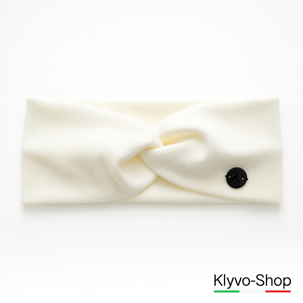 AURI - Fascia per Capelli Donna in cotone beige – elastica, leggera e primaverile