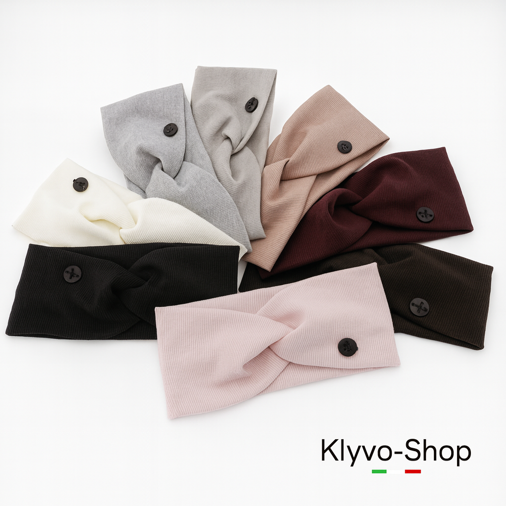 AURI - Fascia per Capelli Donna in cotone beige – elastica, leggera e primaverile