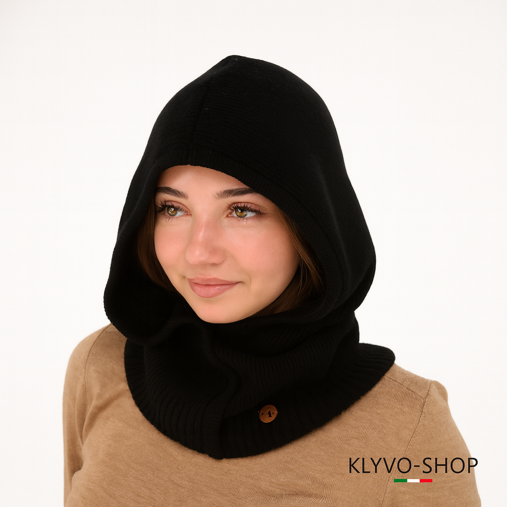 KIRUNA - Passamontagna Donna in Lana Merino e Cashmere – caldo, elegante e morbido