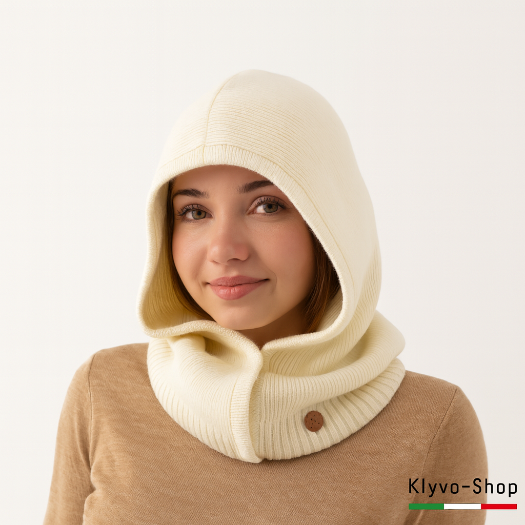 KIRUNA - Passamontagna Donna in Lana Merino e Cashmere – caldo, elegante e morbido