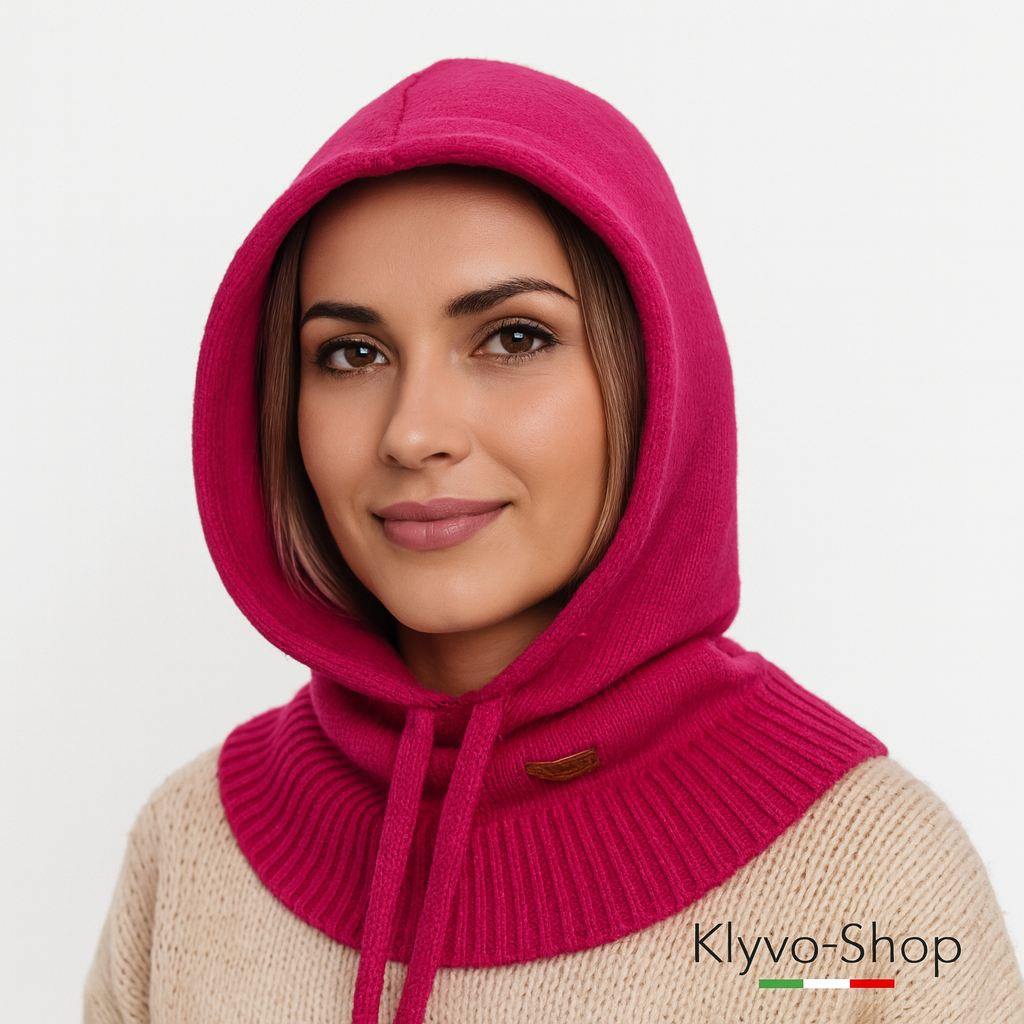 ELIZABETH - Passamontagna Donna in Lana Merino,Caldo elegante e morbido