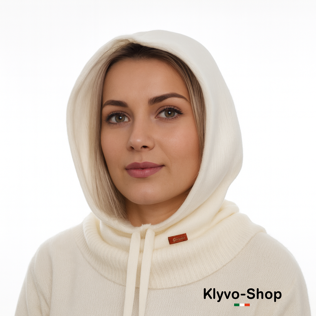 ELIZABETH - Passamontagna Donna in Lana Merino,Caldo elegante e morbido