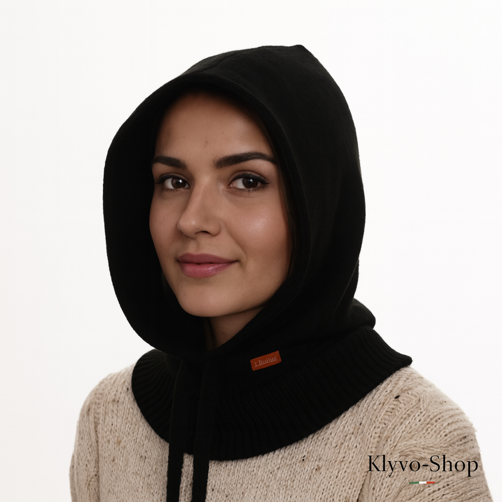 ELIZABETH - Passamontagna Donna in Lana Merino,Caldo elegante e morbido