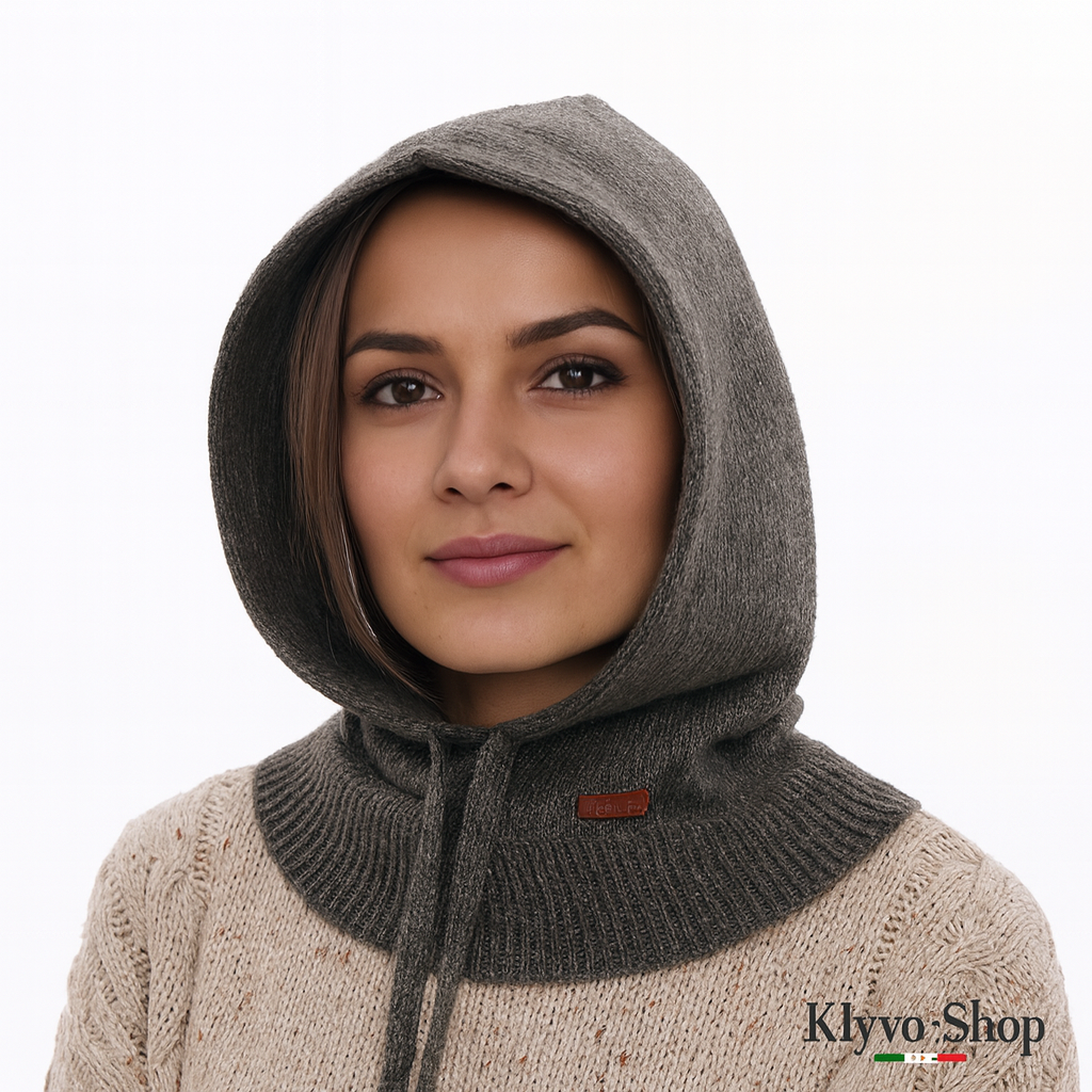 ELIZABETH - Passamontagna Donna in Lana Merino,Caldo elegante e morbido