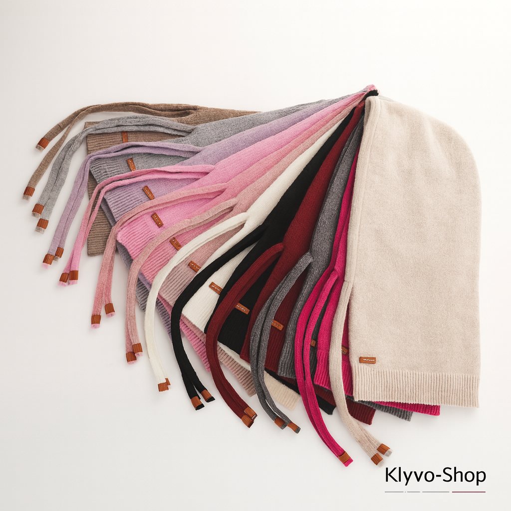 ELIZABETH - Passamontagna Donna in Lana Merino,Caldo elegante e morbido