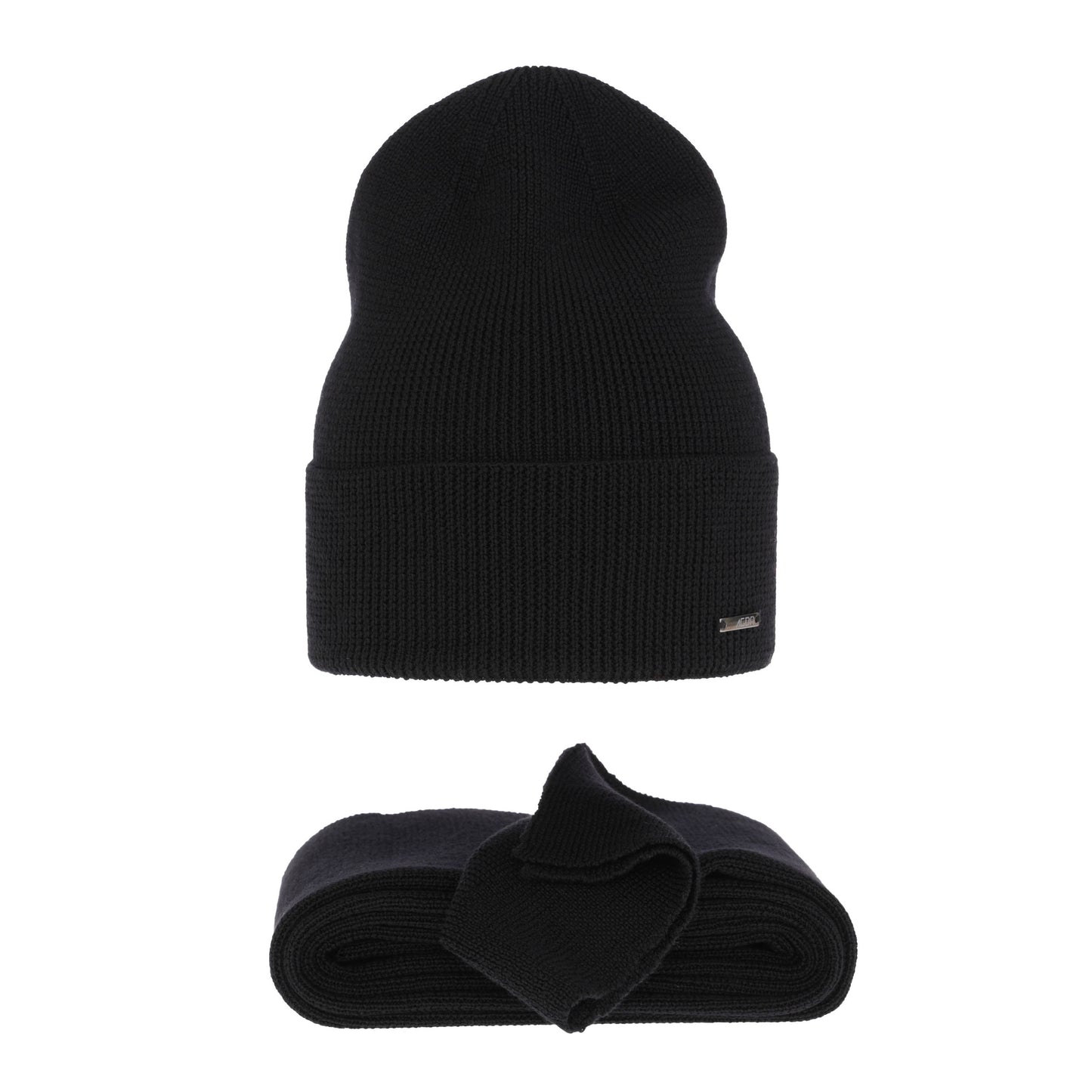 MELPOMENA - Set Donna Berretto & sciarpa 100% lana merino extrafine.