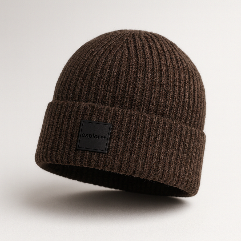 Herren-Eisenmütze aus 100 % extrafeiner Merinowolle – Grau