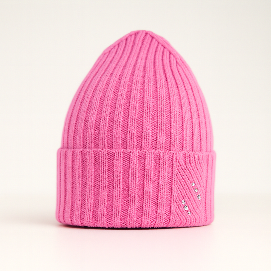 ARIGA - Berretto Donna in Lana Merino Extrafine 100% con Strass – Caldo, Elegante e Termoregolante per l’Inverno.