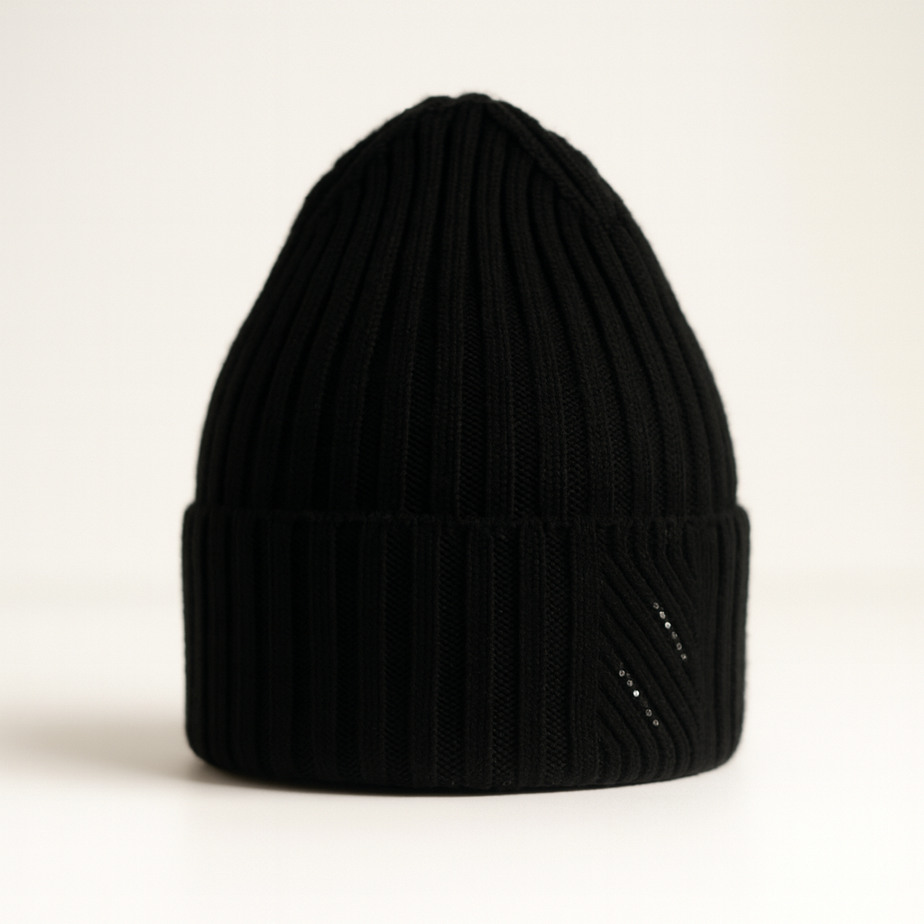 ARIGA - Berretto Donna in Lana Merino Extrafine 100% con Strass – Caldo, Elegante e Termoregolante per l’Inverno.