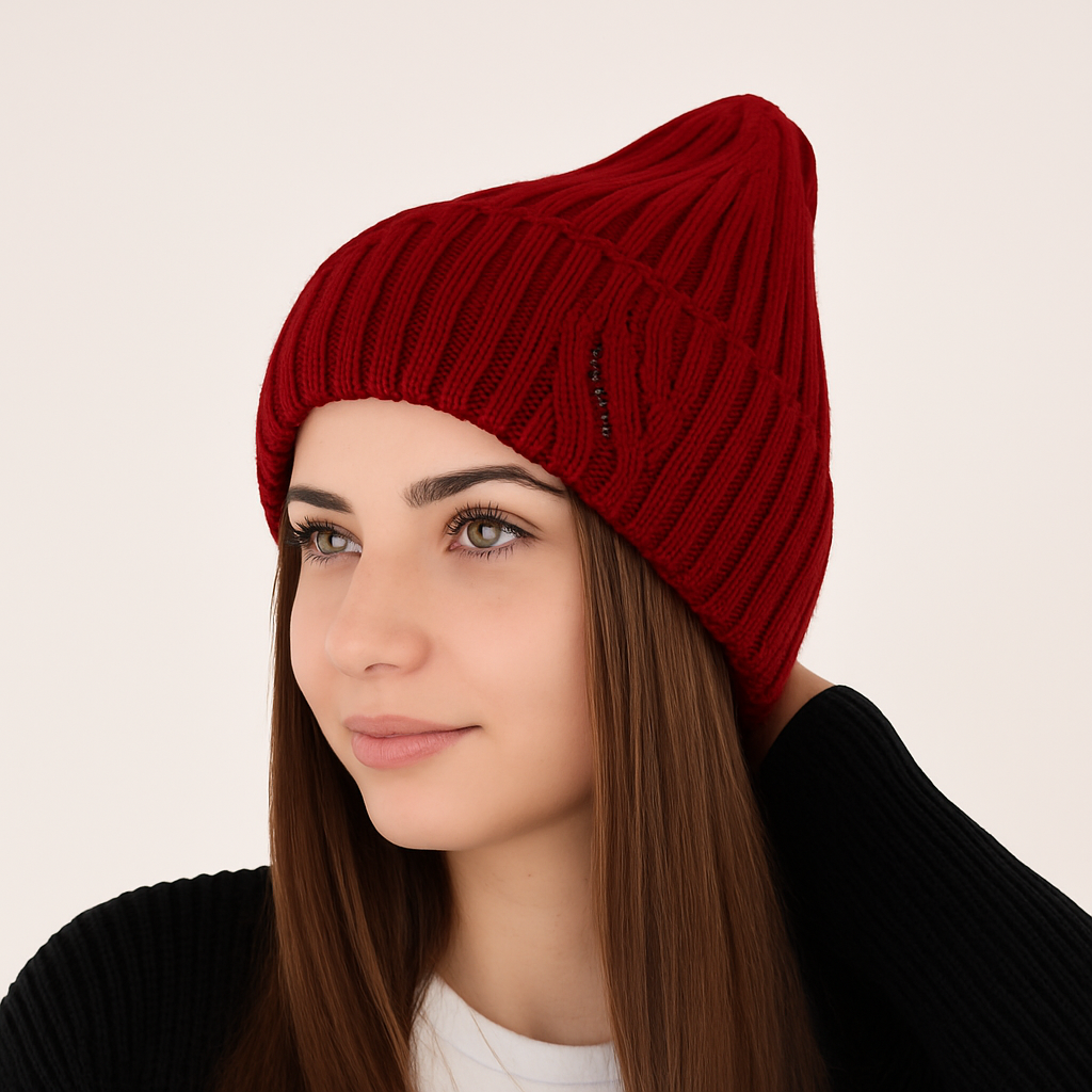ARIGA - Berretto Donna in Lana Merino Extrafine 100% con Strass – Caldo, Elegante e Termoregolante per l’Inverno.