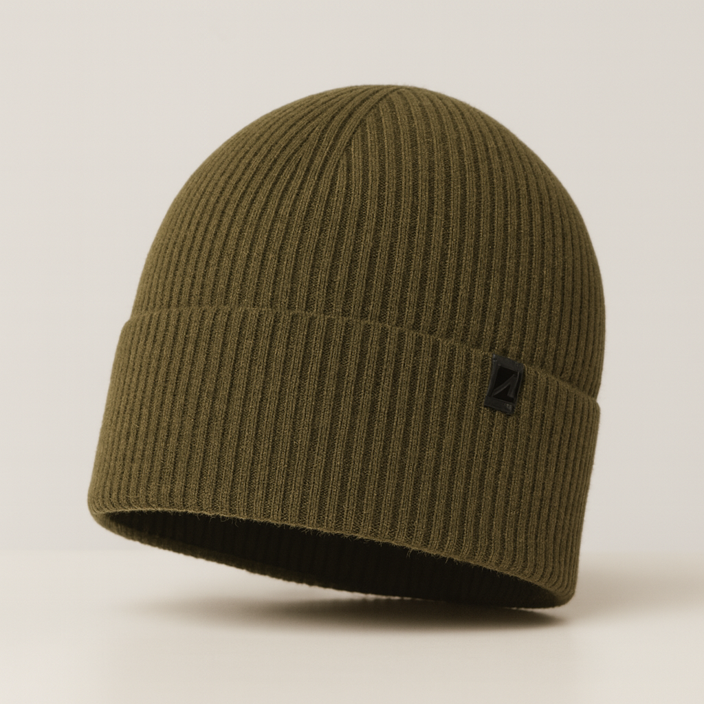 AZURITY - Berretto Uomo Invernale, 90% Lana Merino extrafine e 10% Cashmere.