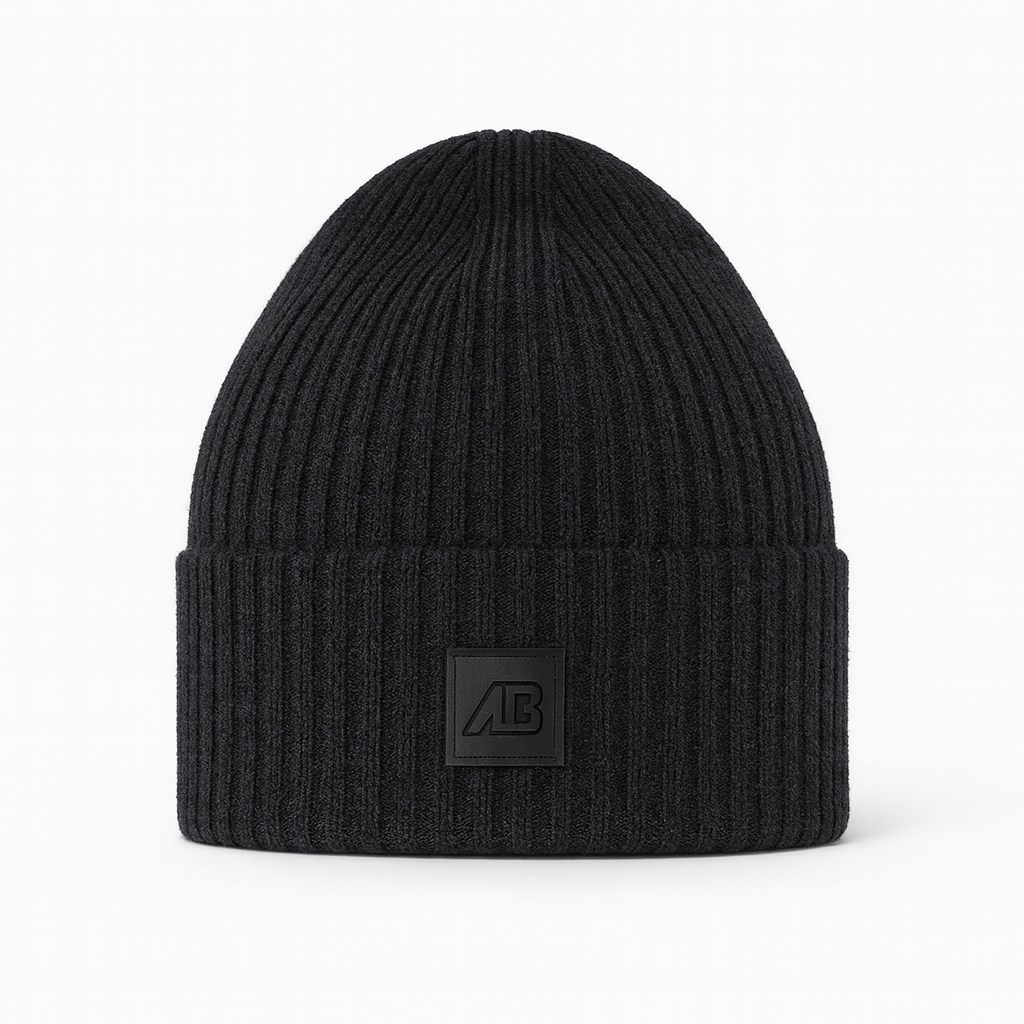 MATIS - Berretto Uomo in Lana Merino Extrafine 100% – Grigio, leggero a coste ed elastico