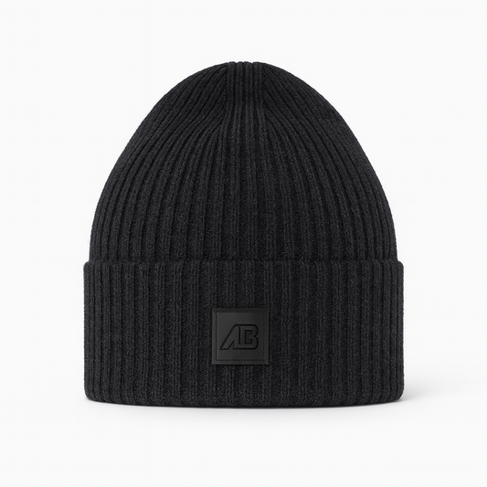 MATIS - Berretto Uomo in Lana Merino Extrafine 100% – Grigio, leggero a coste ed elastico