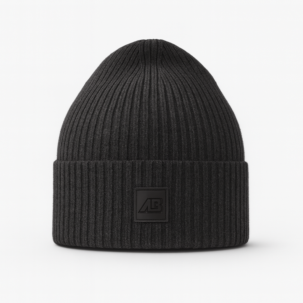 MATIS - Berretto Uomo in Lana Merino Extrafine 100% – Grigio, leggero a coste ed elastico